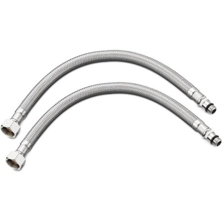 Fleksibelt kjøkken slangesett 60cm 2stk g3/8 m10 vask armatur tilkoblingsrør