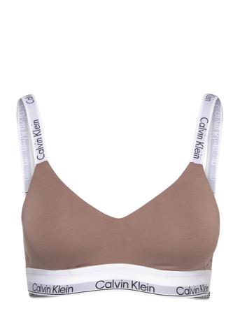 Lght Lined Bralette Lingerie Bras & Tops Soft Bras Non Wired Bras Brun Calvin Klein
