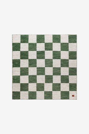 KM Home - Ull Matta Chessie - Grön - Ullmattor - 200X200 - Från Homeroom