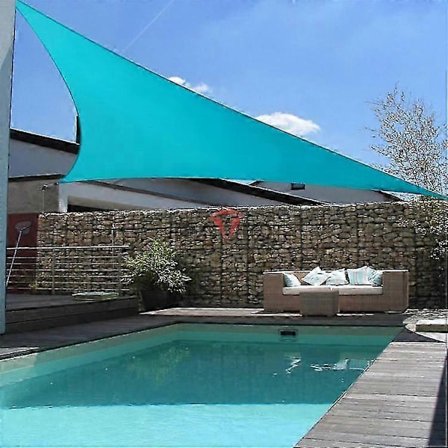 5x5x5 & 2x2x2M Vattentätt Solskydd, Utomhus Triangel Solsegel för Trädgård, Uteplats, Pool Skugga Segel Markis