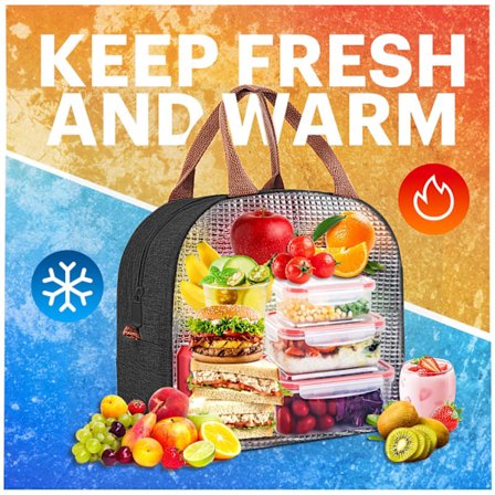Isolerad lunchväska för vuxna, stor kylväska för arbete