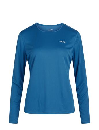 Women Longsleeved Sports Tee Langærmet T-shirt Blå ZEBDIA