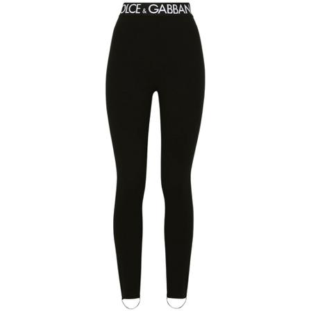 Dolce & Gabbana - Leggings - Svart - Dam - Storlek: S, Dam, Storlek: S
