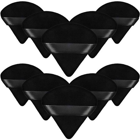 Triangel sammet pulver puff mjöl mini ansiktsmakeup svamp