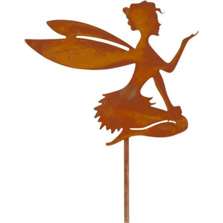 Metall Fe-statue, Fe-hagedekor, Fe-hagedekor, Sommerfuglsilhuett, Skulptur for uteplass, plen, hage