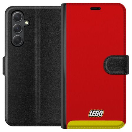 Kompatibelt Plånboksfodral till Samsung Samsung Galaxy A15 5G Lego Röd Gul Poster Byggklossar Officiell Logotyp Leksaker Retro Vintage Design Klassi