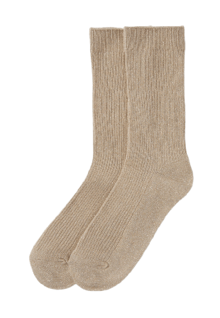 Å WOMAN Glittriga strumpor Sockor Beige 39/41