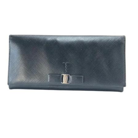Salvatore Ferragamo Pre-owned, Pre-owned Leather wallets Zwart, Dames, Maat:ONE Size