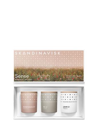 Sense 3X 65G Mini Candle Trio Set Duftlys Multi/mønstret Skandinavisk