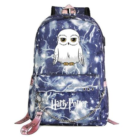 Harry Potter -sarjakuvakoulu reppu - Muodikkaat, tilavuudeltaan suuret teinireput pojille ja tytöille; Täydellinen matkustamiseen, opiskelijoille; 
