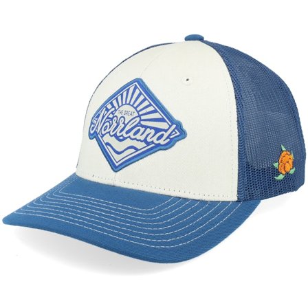 SQRTN - Blå trucker Caps - Kusten Low Hooked Trucker Keps Ivory White Trucker @ Hatstore