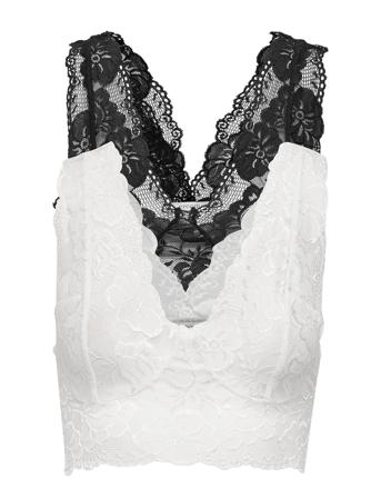 Glazecr Top 2 Pack Lingerie Bras & Tops Soft Bras Triangle Bras Valkoinen Cream