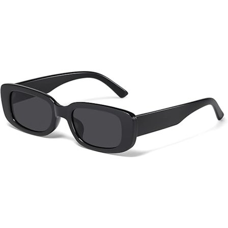 Rektangulære solbriller for kvinner og menn, trendy Y2k retro 90-talls solbriller UV400-beskyttelse kule firkantede rammer