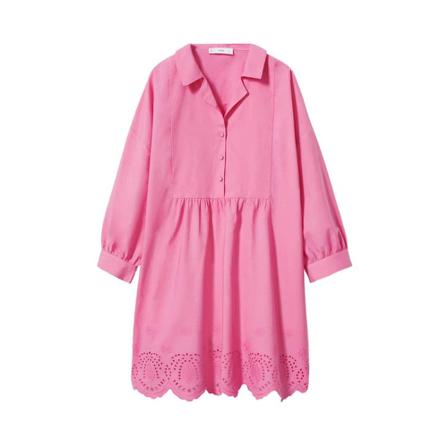 Mango - Klänningar - Rosa - Dam - Storlek: M, Dam, Storlek: M