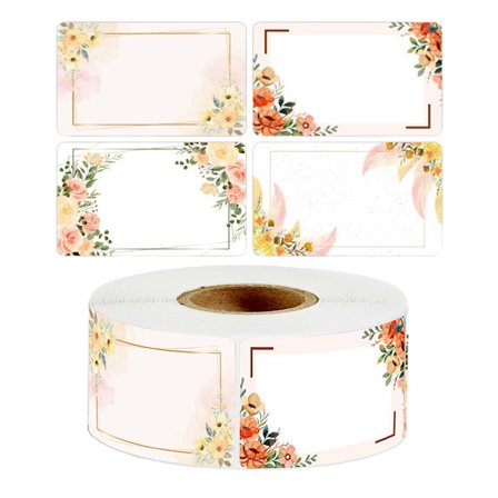 500 stk selvklebende navnelapper, flerbruks klistremerker for temafester, skole, kontor, hjem, 3 x 5 cm