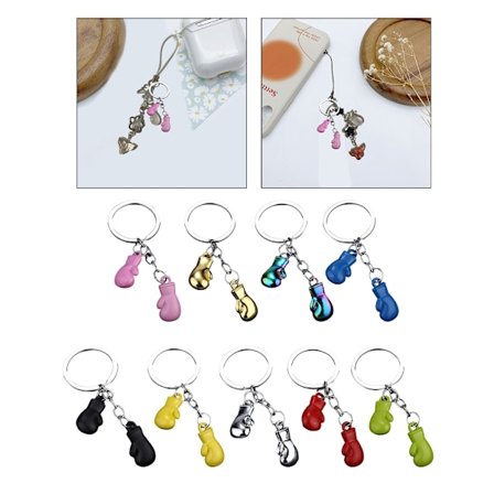 Nøglering med boksehandsker til mænd og kvinder, simulerings fitnessudstyr, nøglering til par, biltilbehør, gave