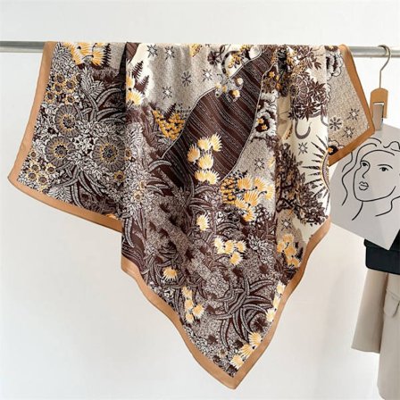 90x90cm Silk Scarf Beach Shawl 2 2