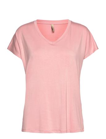 Sc-Marica T-shirts & Tops Short-sleeved Rosa Soyaconcept*Betinget Tilbud