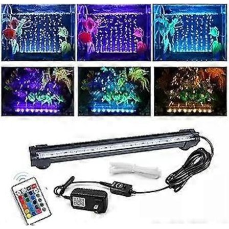 Akvarielampa Vattentät LED-lampa - Färgglad Fjärrkontroll Lampa RGB Europeisk Standard 18