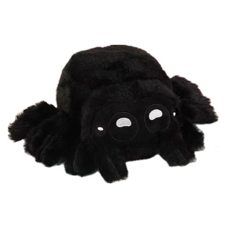Yndig Lucas Spider Plyslegetøj Søde Edderkopper Plysdyr Legetøj til Babyer Børn Alle Aldre Sort