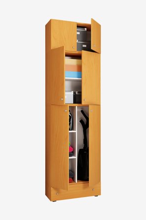 VCM - Vcm Städskåp Lona Xxl gångjärnsdörrar - Med tillbehör & låda - Beige - Skåp - Från Homeroom