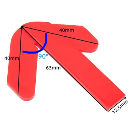 2stk Center Finder Marking Gauge RØD