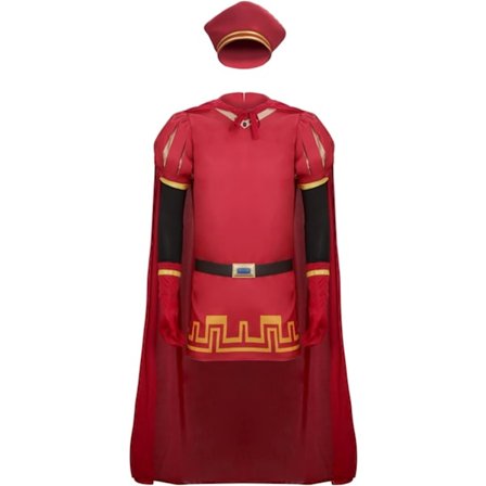 Herr Farquaad Cosplay Kostym Outfit Röd Kappa Toppar Hatt Full Set