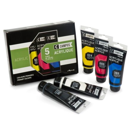Raphaël Acrylfarbenset Campus 5 × 100 ml Tuben