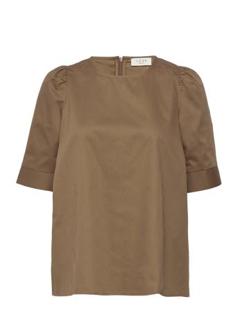 Billie Top Blouses Short-sleeved Ruskea NORR