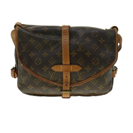 Louis Vuitton Vintage, Pre-owned Saumur 30 Monogram Messenger Bag Bruin, Dames, Maat:ONE Size
