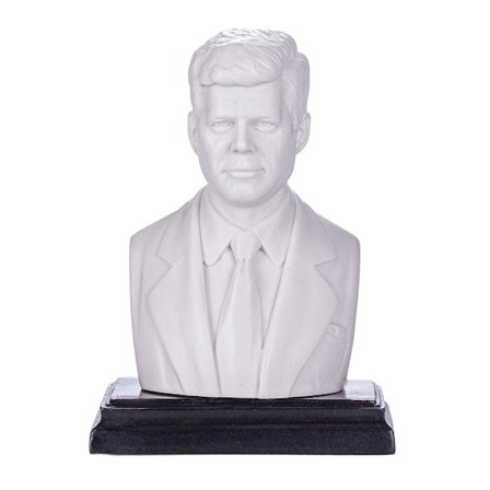 Marmorinen rintakuva patsas veistos Amerikan presidentti John F. Kennedy 13,5 cm