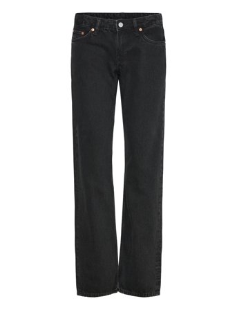Weekday Arrow Low Rise Regular Straight Leg Jeans - Black - 32 x 34