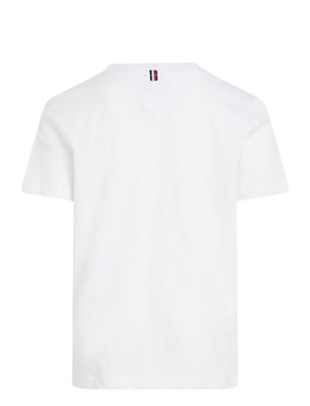 Boys Basic Cn Knit S/S Tops T-shirts Short-sleeved White Tommy Hilfiger