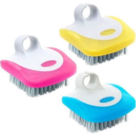 Grønnsaksbørste, 3-pakning Frukt- og grønnsaksrengjøringsbørste Myk kjøkkenbørste i plast