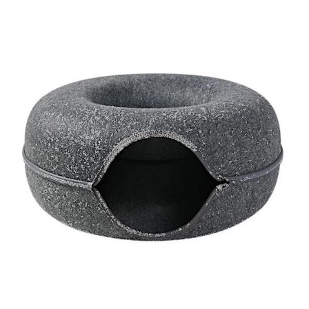 Irrotettava kissanpesä, pyöreä Donitsi Huopa Lemmikkieläinten Pesä, kissan tunnelisänky, puolisuljettu Pestävä kissan tunnelipesä, det