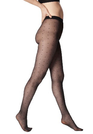 Å WOMAN Strumpbyxor med prickar, 20 den Svart S