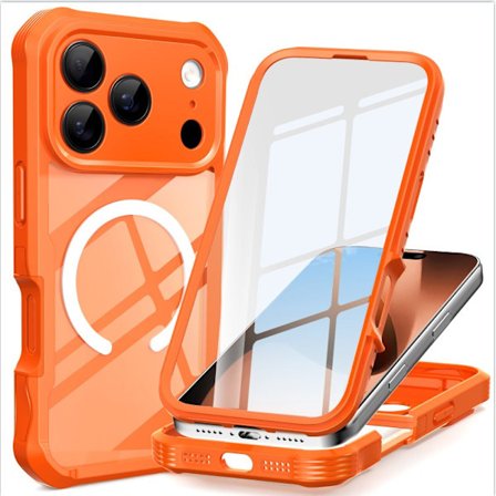 iPhone 17 Pro Max telefoncover, stødsikkert cover, orange
