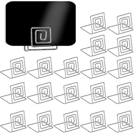 Sølv 20 stk. Bordkort Holder Memo Holder Klip Foto Holder Bordnummer Holder Gave