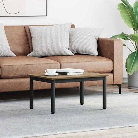 Soffbord Vidaxl Soffbord Ek hantverk 70 x 50 x 36 cm Ingenjörsträ