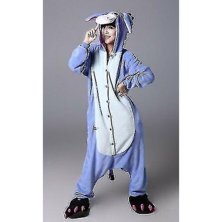 Halloween Unisex Onesie Kigurumi Karnevalskostyme Hettegensere Pyjamas Sleep Wear-9-1 - Perfet Eeyore Donkey 0