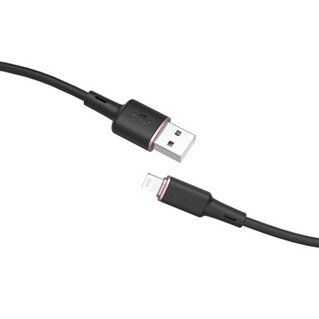 Acefast-kabel MFI USB - Lightning 1,2 m, 2,4 A sort (C2-02 sort)