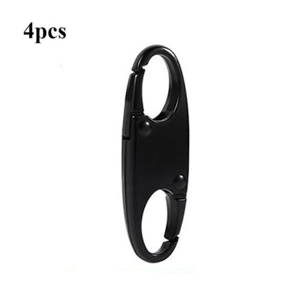 Glidelås Lås Klips Snap Krok SVART