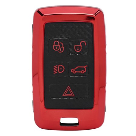 Hiilikuituinen Auton Älyavaimen Kotelosuoja Land Rover Range Roverille (Punainen)