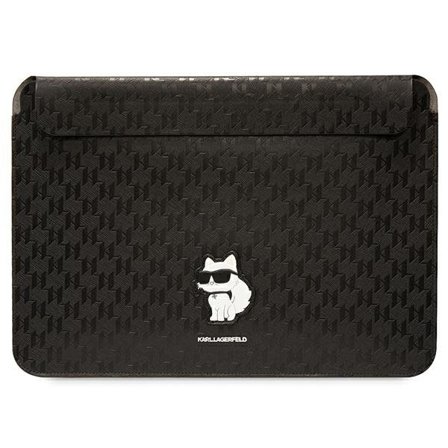 Karl Lagerfeld Saffiano Monogram Choupette taske til en 14" laptop - sort