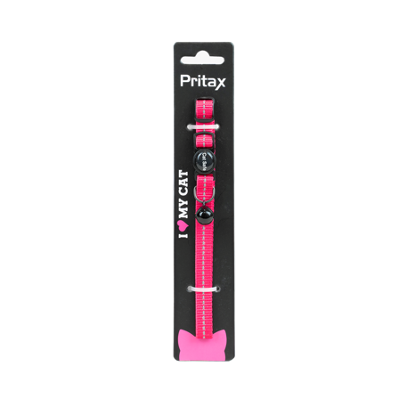 Pritax - Kattehalsbånd Maja 10 mm x 19-30 cm Rosa - Katt - Halsbånd - ZOO.no