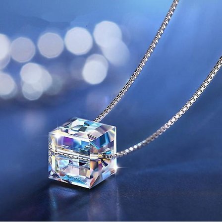 925 Silver Mystic Rainbow Topaz Gemstone Pendant Chain Choker Necklace Women's