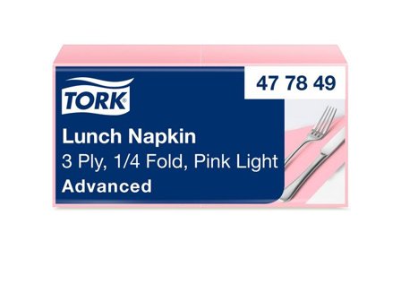 TORK Servett Lunch Mjuk 3-lags ljusrosa 150/fp - Lyreco - Kök och servering - Servetter och dukar - Servett - 3-lagers