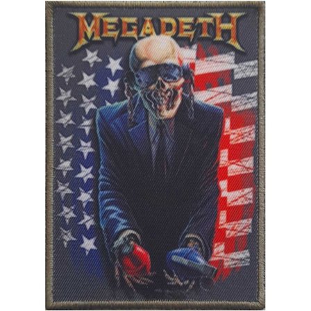 Megadeth Grenade USA Strykjärnsmärke En Storlek Svart