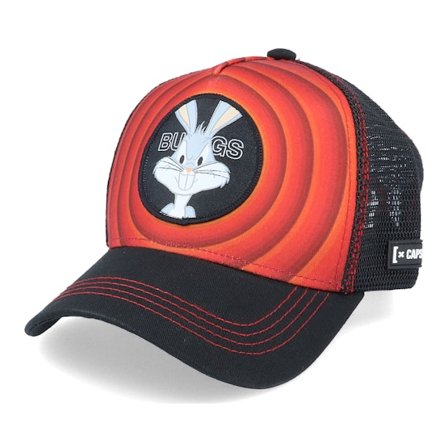 Capslab - Rouge trucker Casquette - Looney Tunes Bugs Bunny Red/Black Trucker @ Hatstore