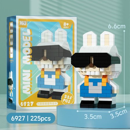 labub små partikler labub blokk tegneserie dukker sammensatte leker små pyntegjenstander